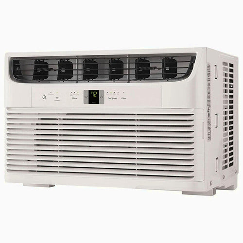 8,000 BTU Window Air Conditioner with WiFi &amp; Remote, Multi-Speed, Eco Mode, White