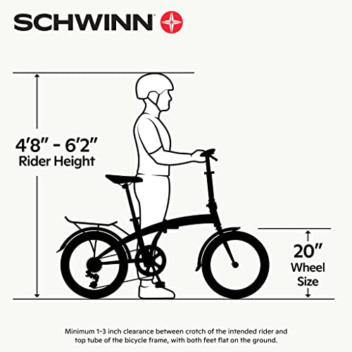 20-Inch Folding Adult Bike for Men and Women - 7-Speed Drivetrain