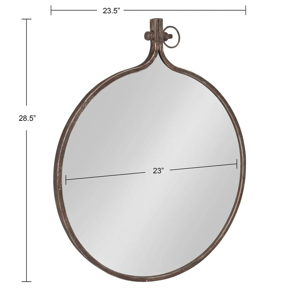 Modern Round Wall Mirror With Decorative Metal Frame