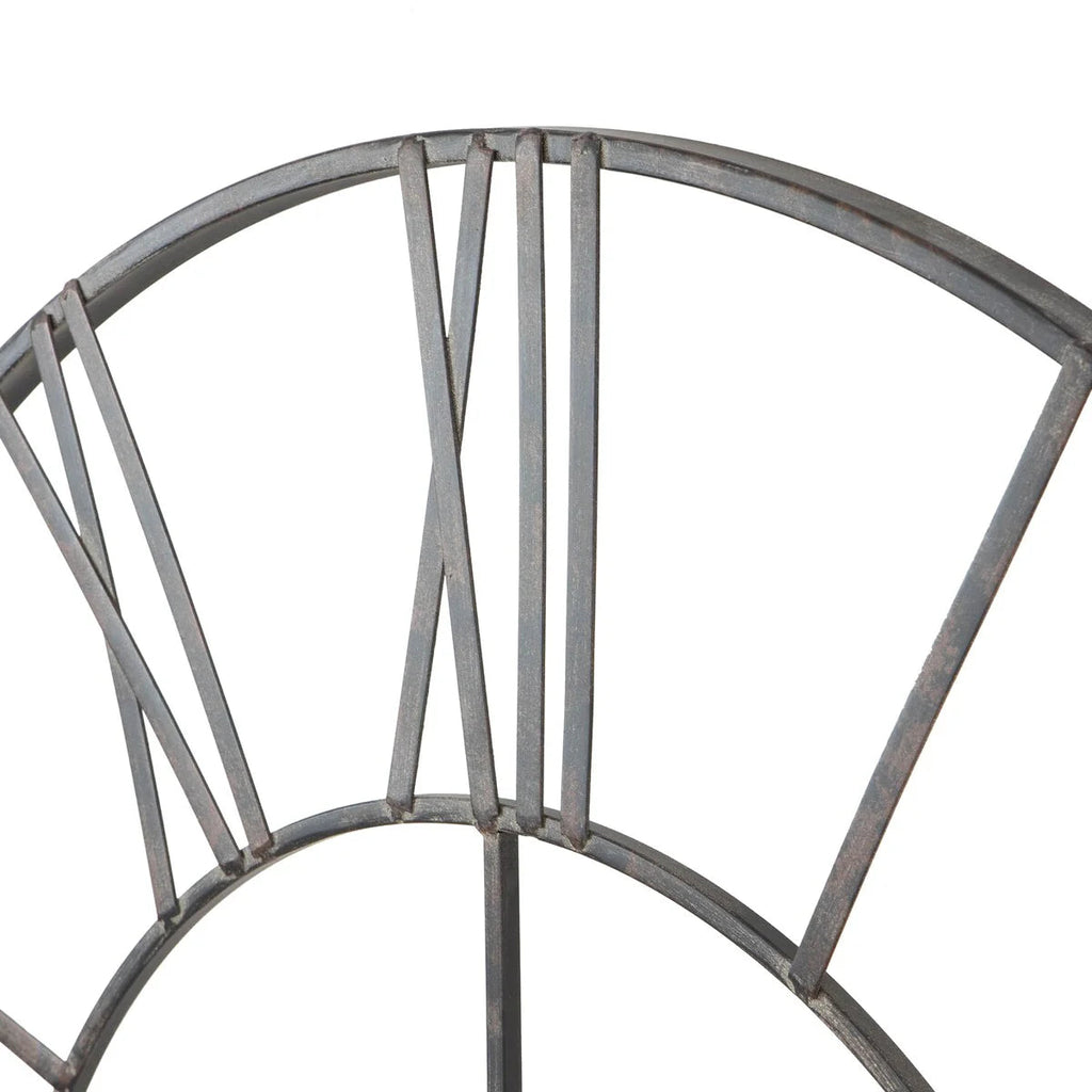 Round Metal Open-Frame Wall Clock