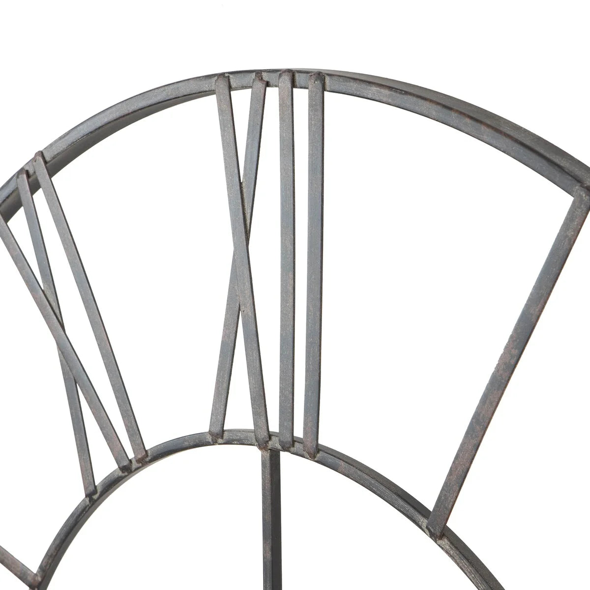 Round Metal Open-Frame Wall Clock