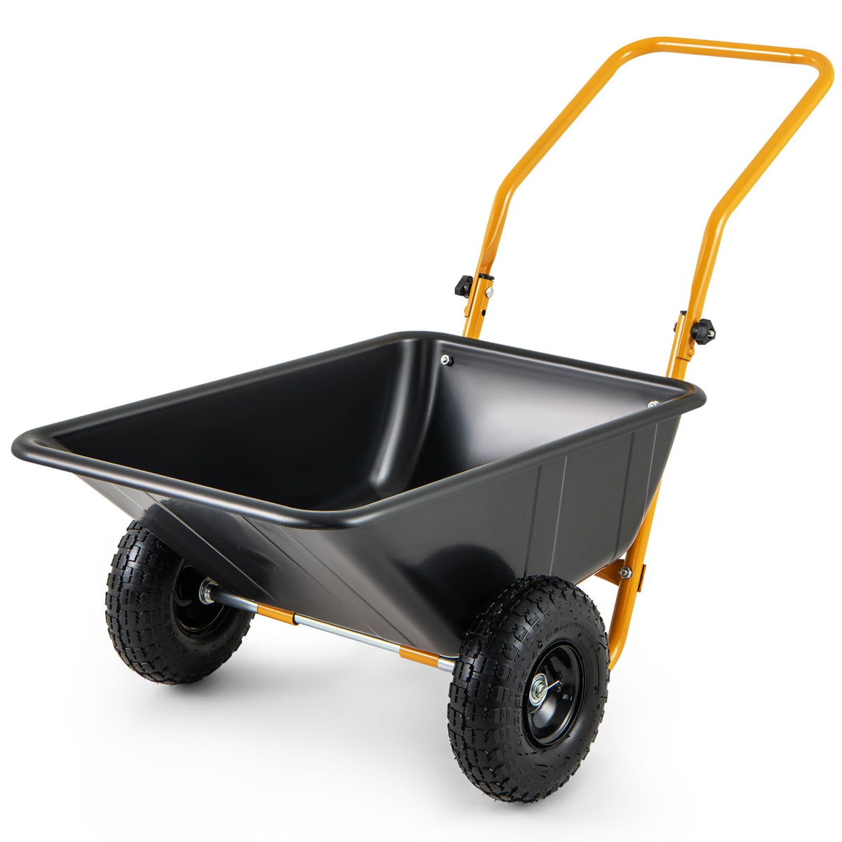 Dual-Wheel Wheelbarrow, 21 Gallons, 330 lbs Capacity, 51 in x 24.5 in x 28 in