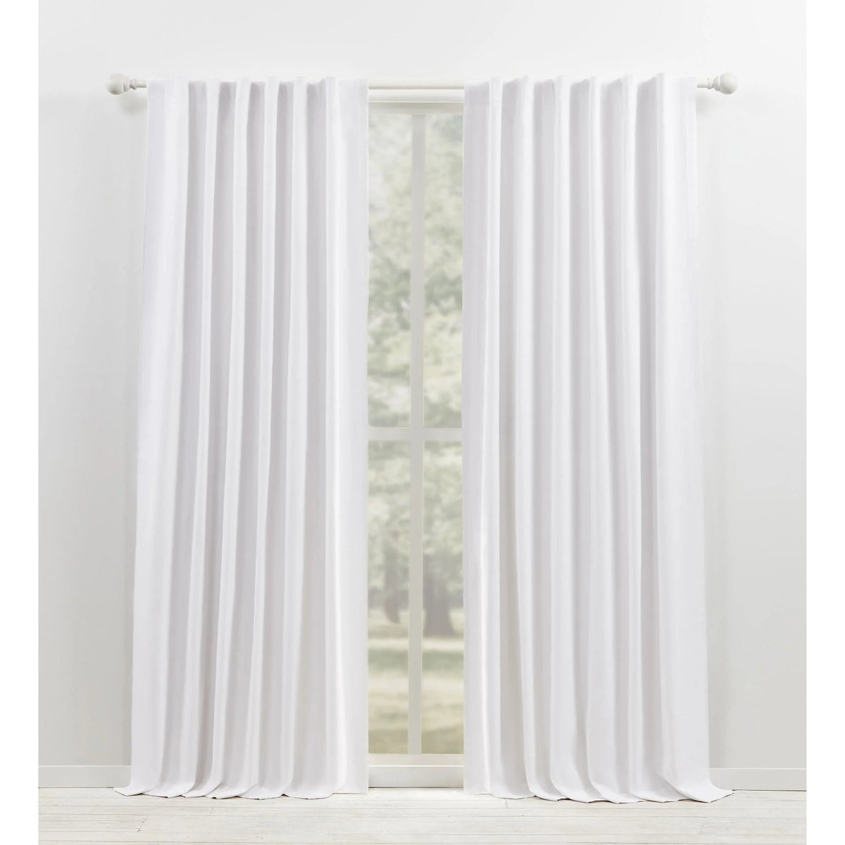 Blackout Single Window Curtain Panel, Back Tab And Rod Pocket, 100% Cotton