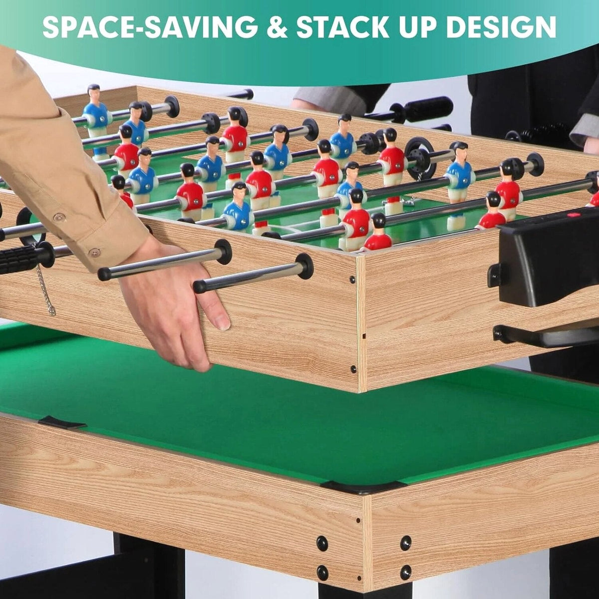 12-in-1 Game Table - 48" Combo Game Table, Ping Pong Table, Foosball Table, Air Hockey Table, Pool Table - Sports Arcade Games with Accessories - Ideal for Game Rooms and Family Game Nights!