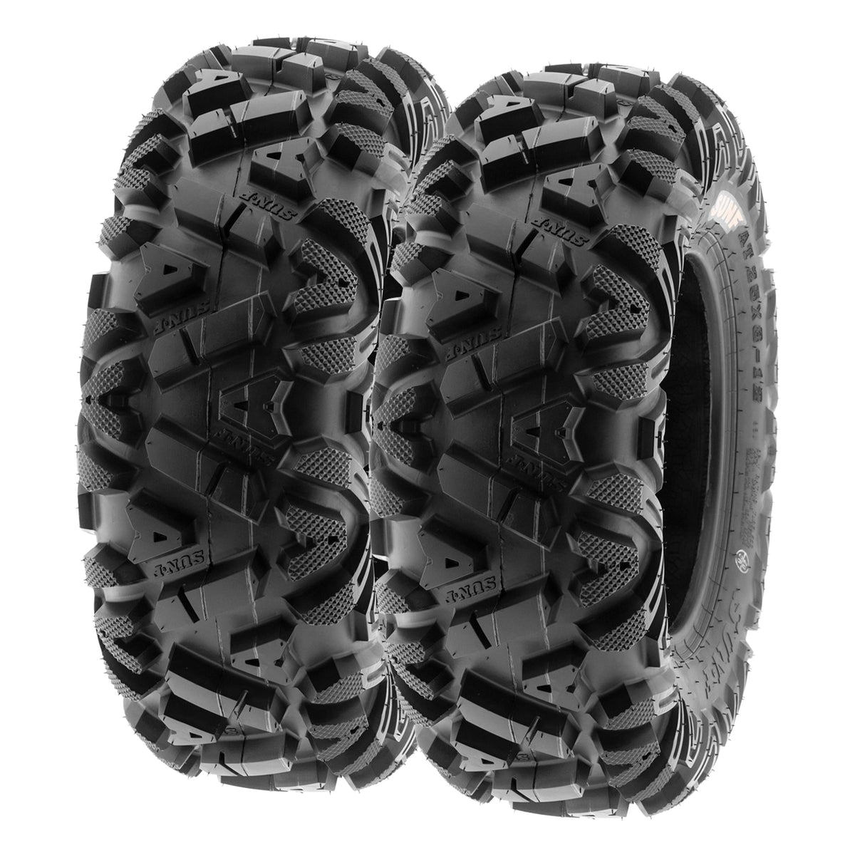 SunF All Terrain ATV UTV Tires 25x8-12 And 25x10-12 6 PR Set Of 4 - A033