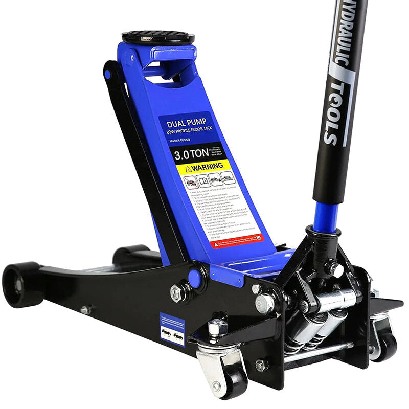 3 Ton Floor Jack, Hydraulic Low Profile Car Jack, Heavy Duty Steel Hydraulic Jack Floor Jack with Dual Piston Quick Lift Pump, Lifting Range 5.1′′-20′′