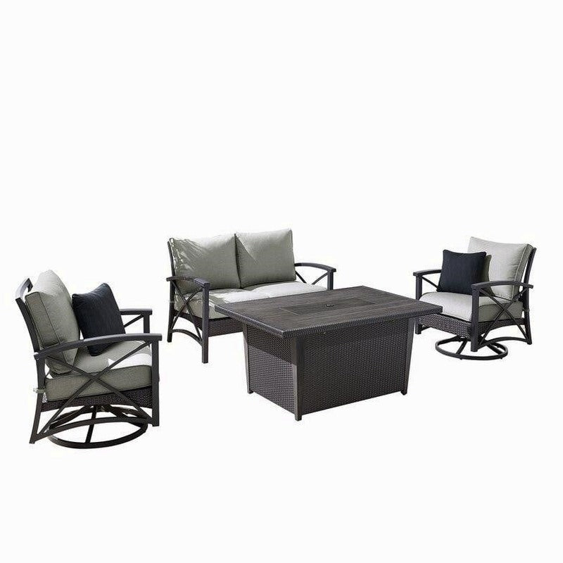Martha Stewart Metal 4 - Person Seating Group with Cushions