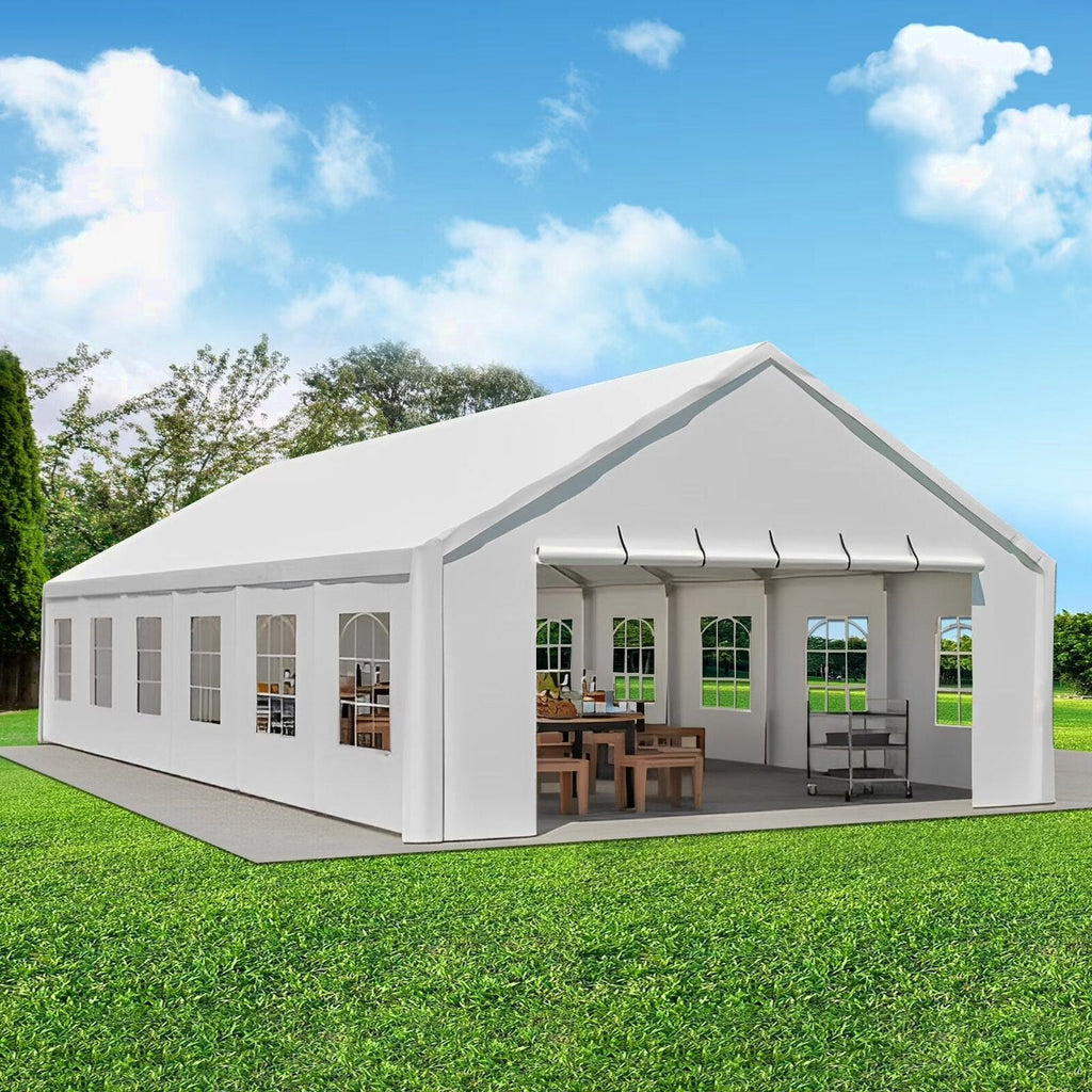20x40 FT Heavy-Duty Party Tent with 3 Storage Bags - Large Waterproof Wedding Event Shelter for Removable Sidewalls &amp; Zipper Door - Outdoor Commercial Tent for Parties Carport Camping BBQ Garden