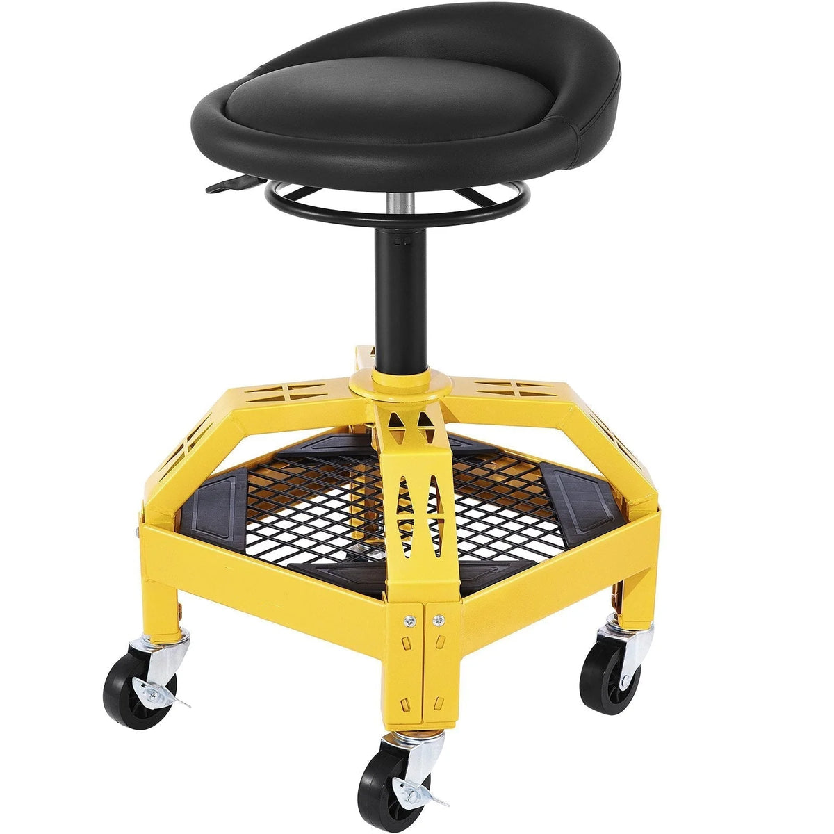 Heavy-Duty Rolling Garage Mechanic Stool With Casters