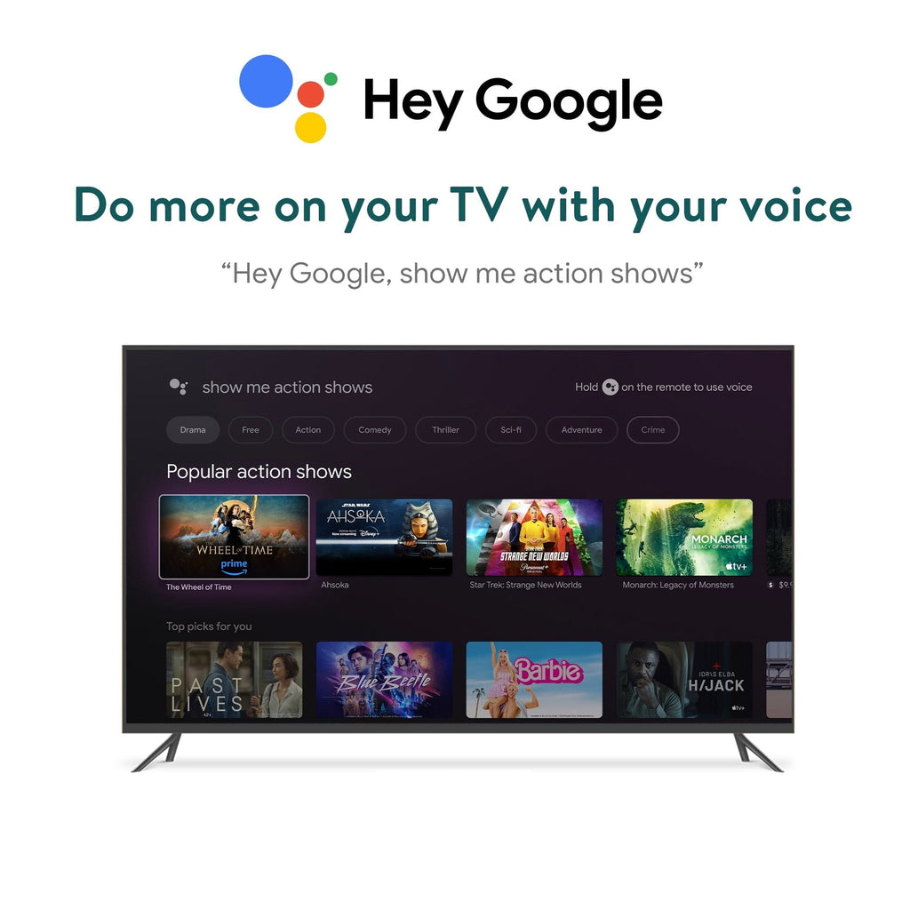 Onn. 4K Pro Streaming Device with Google TV, 4K UHD, Dolby Vision &amp; Atmos, Hands Free Voice Control, Wi Fi 6, Smart Hub