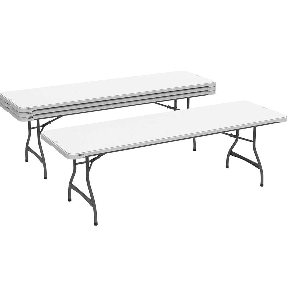 Lifetime 4-Pack Commercial Stacking 8 ft Folding Table - White (80344)
