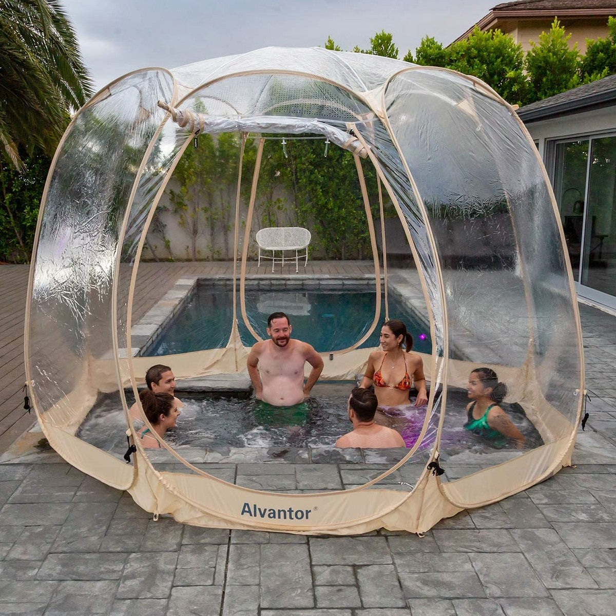 Alvantor Bubble Tent Pop Up Gazebo, 8-10 Person Igloo Dome Garden Patio Canopy Shelter