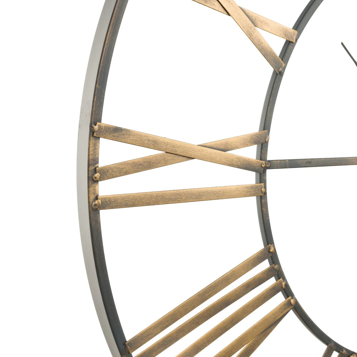 Round Metal Open-Frame Wall Clock
