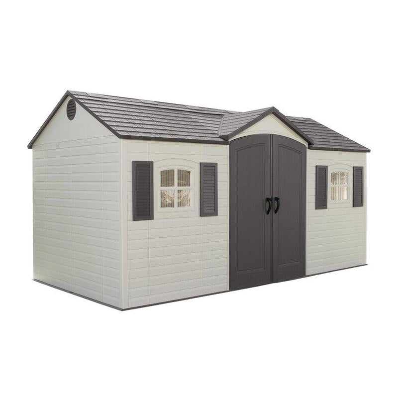 Side Entry 15 ft. W x 8 ft. D Plastic Storage Shed