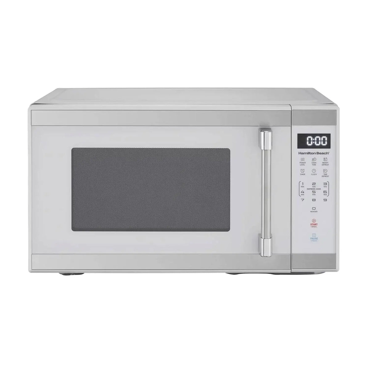 Hamilton Beach 1.1 Cu. ft. Countertop Microwave Oven, 1000 Watts, White Stainless Steel, Size: Mid-Size
