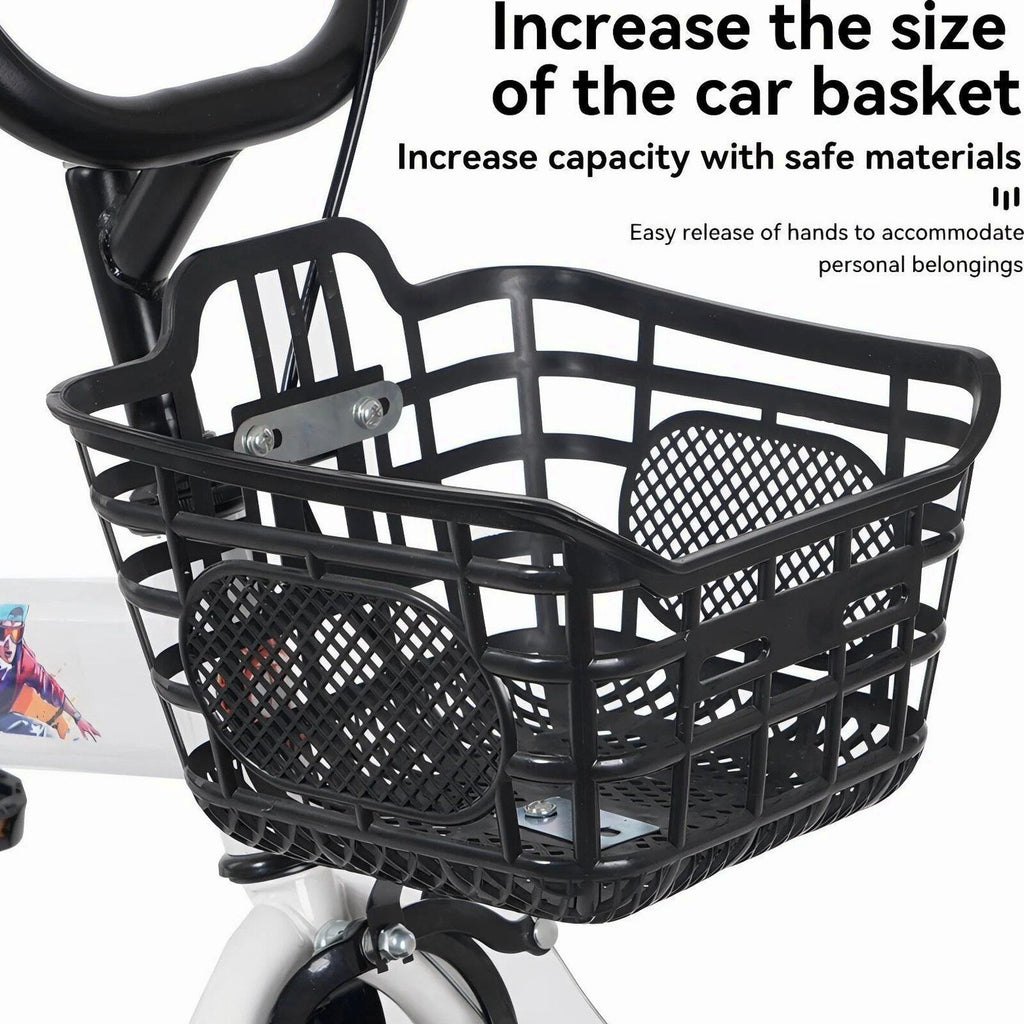 Baprem 18" Girls Bike for 5-9 Years Old Kids, Cute Kids Bike with Training Wheels, Steel Frame Sporty Children Bicycle, Pink