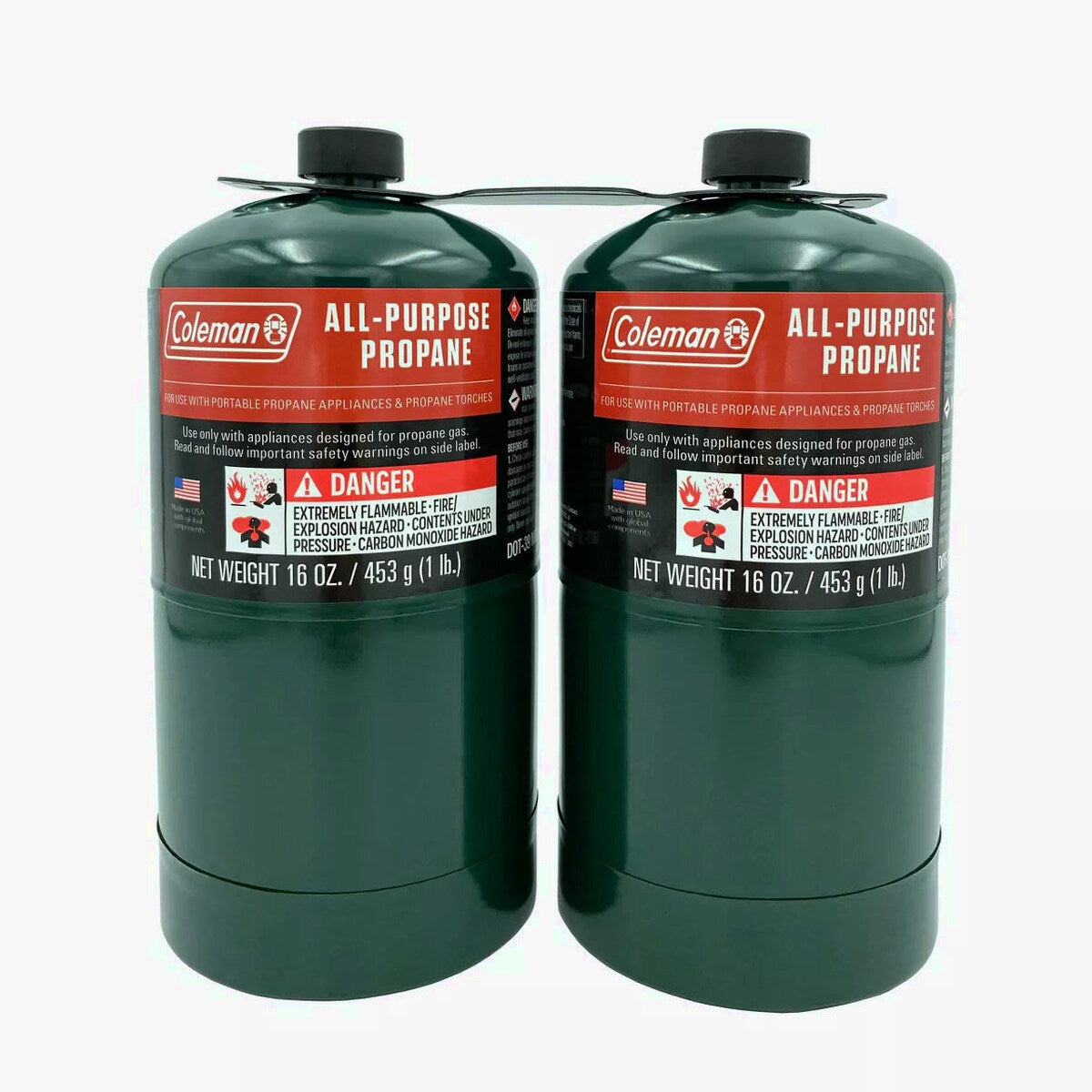 Coleman All-Purpose Propane Gas Cylinders 16 oz - 2 Pack for Portable Appliances