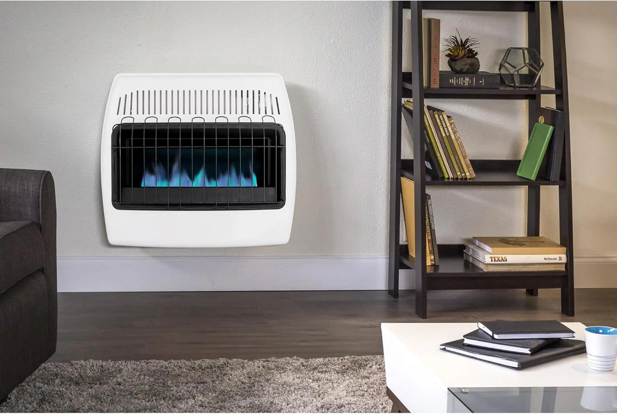 Calorie Liquid Propane Blue Flame Wall-Mounted Heater 24,000-30,000 BTU