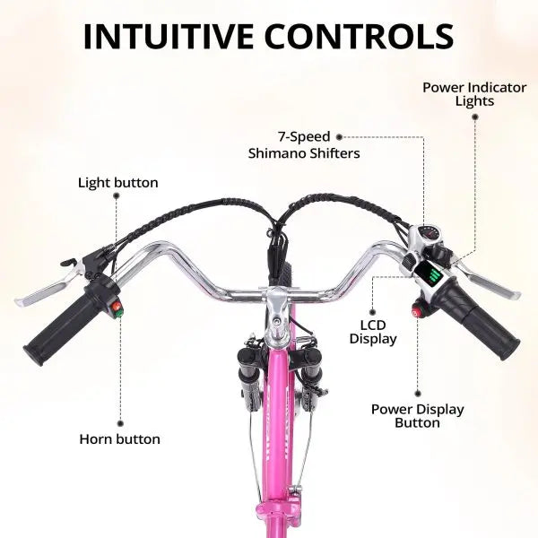 Adult Electric Tricycle - 7-Speed Folding E-Trike, 24in Wheels, 36V 10Ah Removable Battery, 250W Motor, 330-Lb Load Capacity