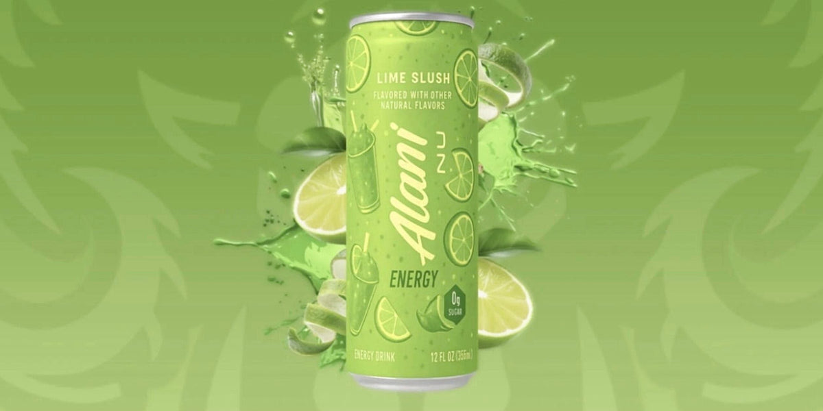 Energy Drink, Lime Slush Flavor, 12 Pack (12fl oz Cans), Sugar Free, Low Calories, 200mg Caffeine