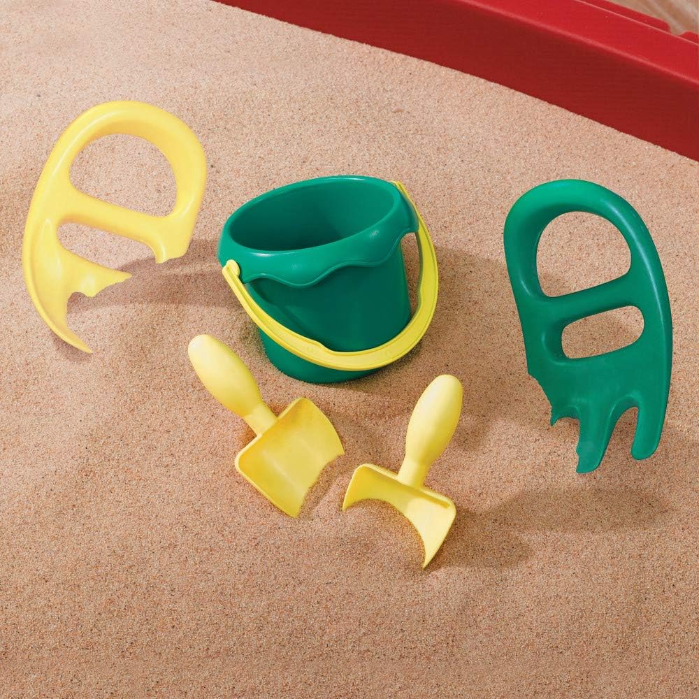 Naturally Playful Kids Sand Activity Sensory Table, 5 Piece Accessory Kit, 16.375 H x 36 W x 26 D Inches, 2+ Years