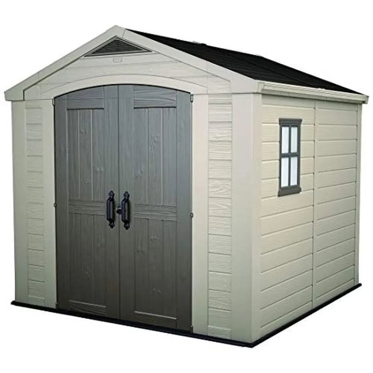 Keter Resin Outdoor Storage Shed, 8 x 11 Foot, 550 Cu. Ft., Taupe
