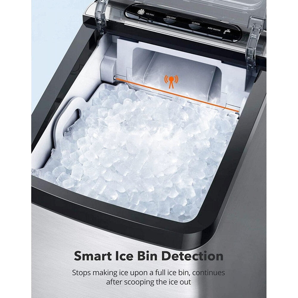 Nugget Ice Maker for Countertop TAOTRONIC Sonic Ice Maker Machine