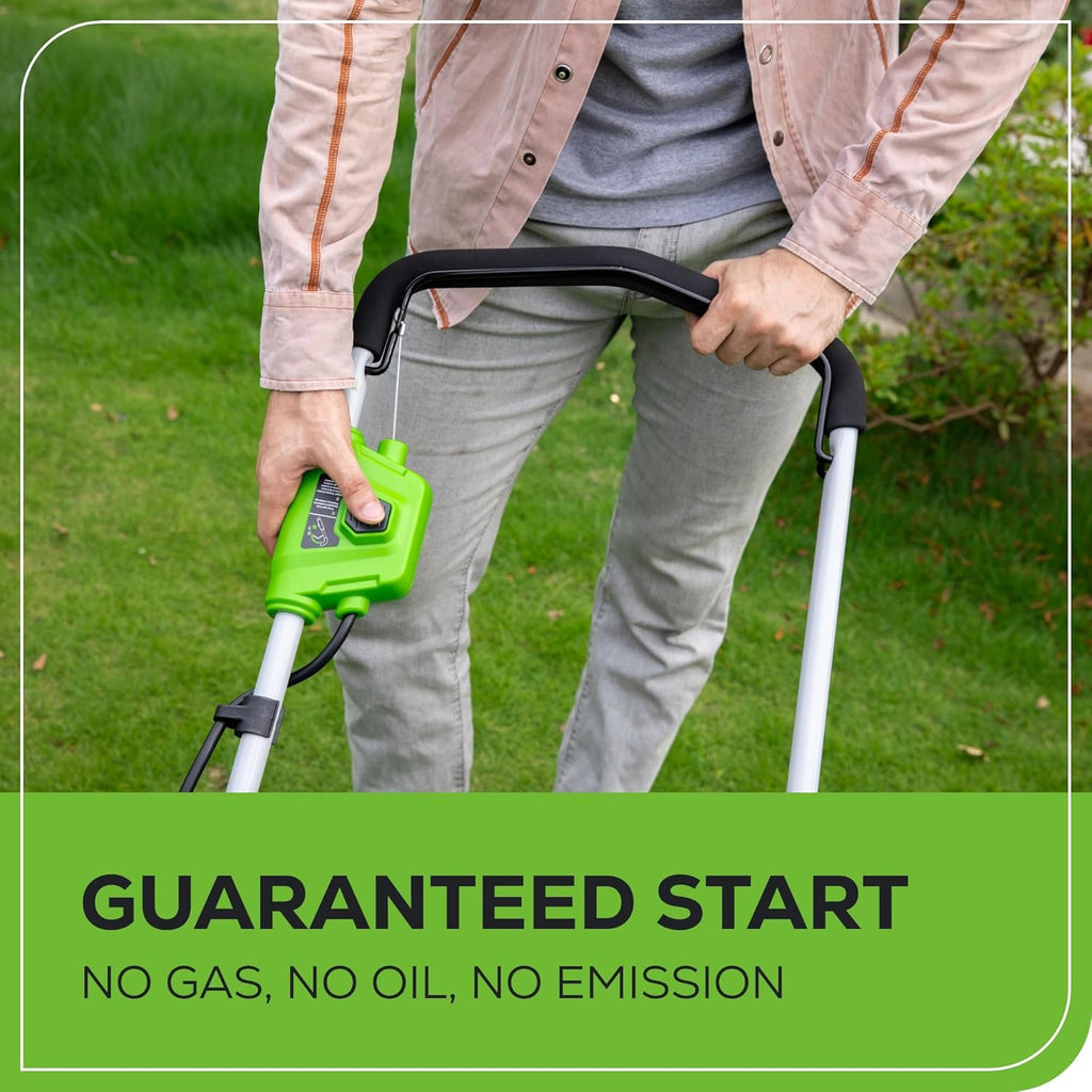 Greenworks Cordless Lawn Mower 40V 16in 4.0Ah Battery And Charger - 45Min Runtime