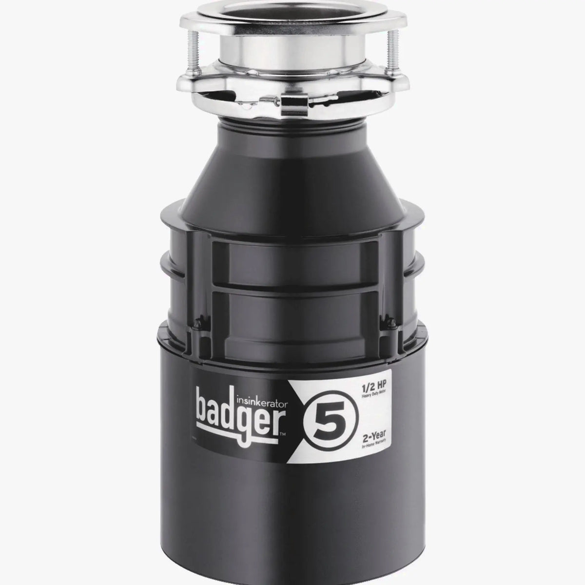 InSinkErator Badger 5 1/2 HP Garbage Disposal, Black, 6.75" x 12.625"