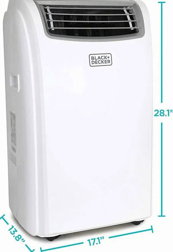14,000 BTU Portable Air Conditioner with Heat and Remote Control, White