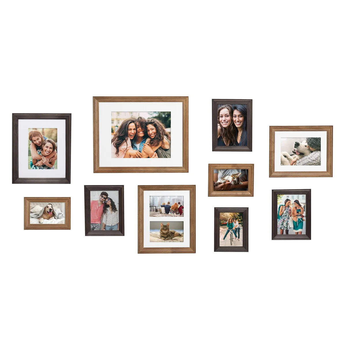 10-Piece Wood Gallery Wall Picture Frame Set - 11 x 14 in