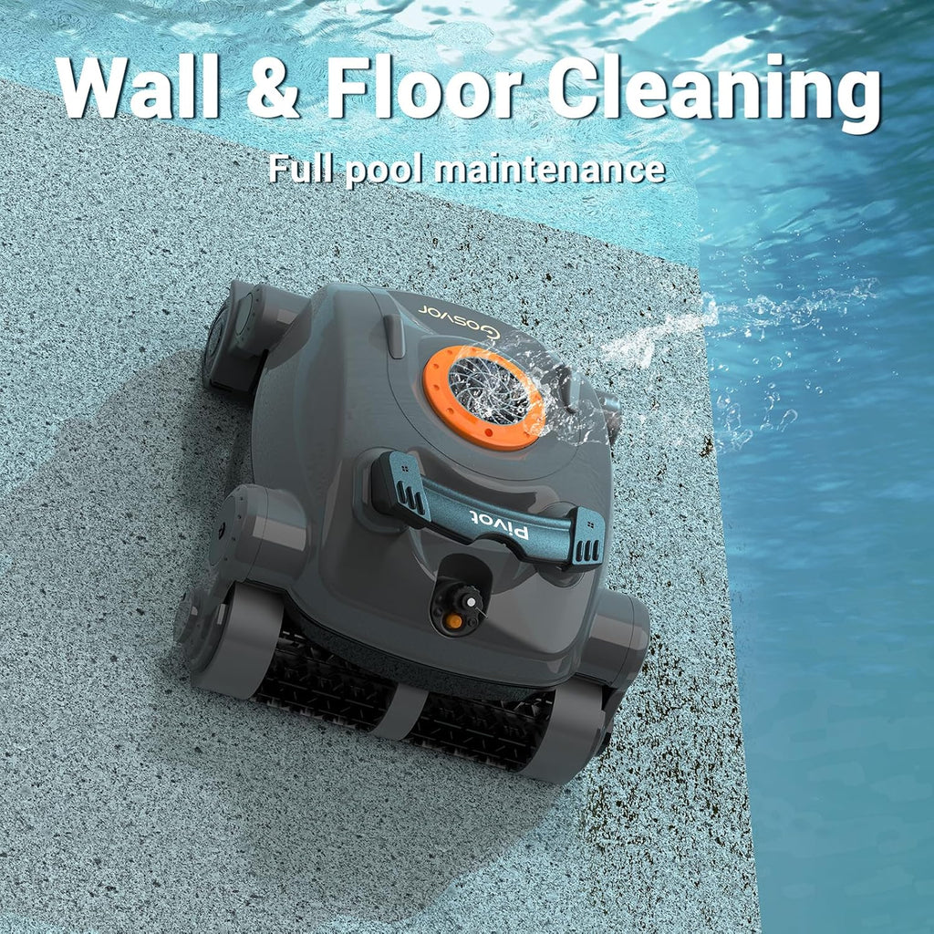 Cordless Robotic Pool Cleaner With Automatic Wall Climbing