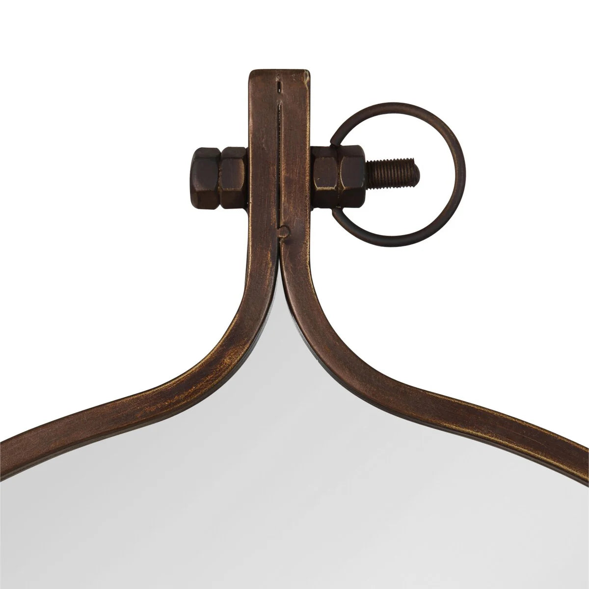 Modern Round Wall Mirror With Decorative Metal Frame
