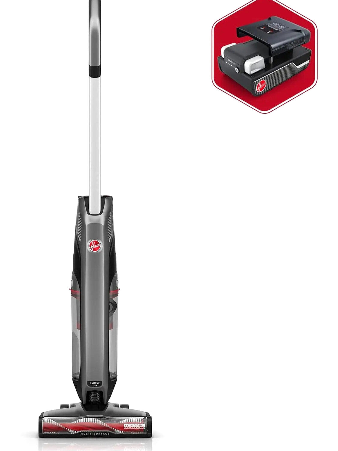 Hoover ONEPWR Evolve Pet Cordless Small Upright Vacuum Cleaner Lightweight Stick Vac For Carpet and Hard Floor BH53422V Black