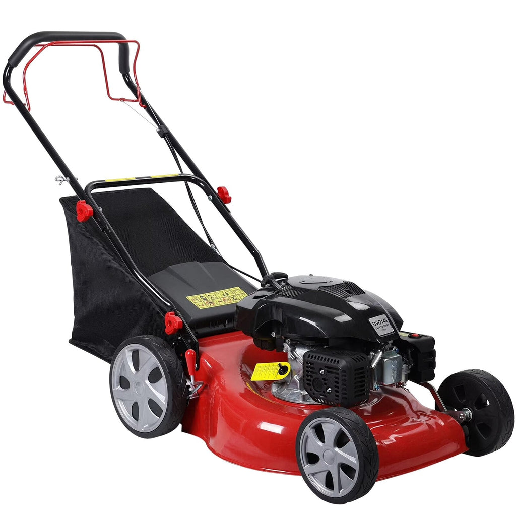Lawn Mower, Self Propelled Lawn Mower, 141cc Gas Engine Lawn Mower, Push Lawn Mower with 50L Grass Tank, Big Wheels
