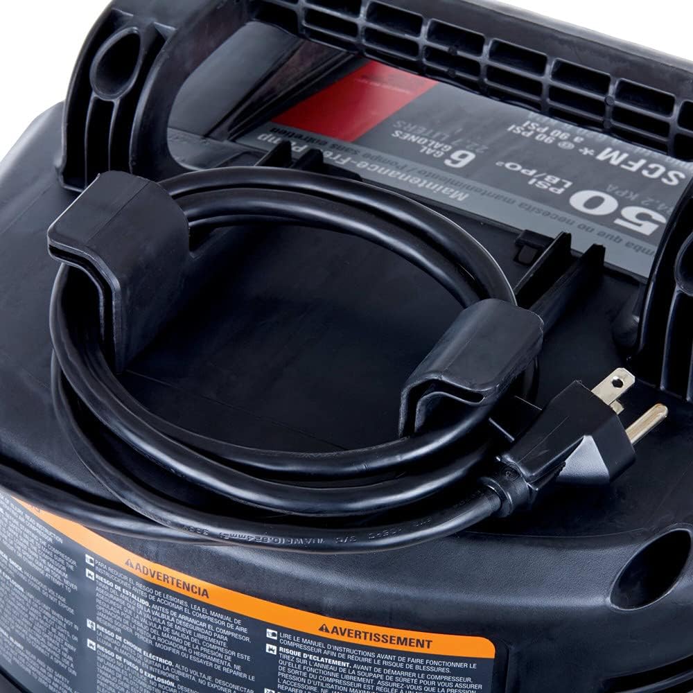 6 Gallon Oil-Free Pancake Air Compressor, 150 PSI, 2.6 SCFM at 90 PSI