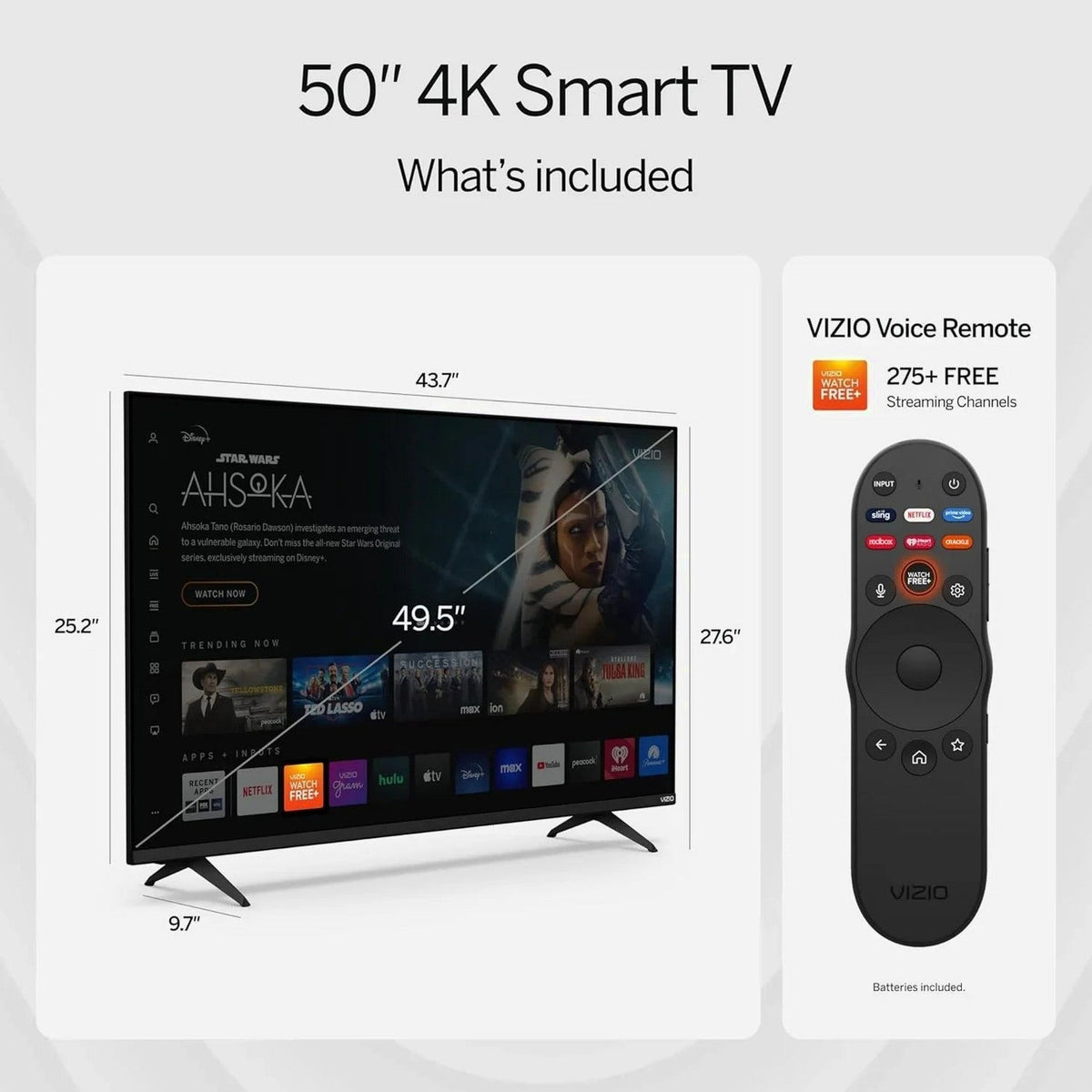 VIZIO 50′′ 4K Resolution HDR Smart TV