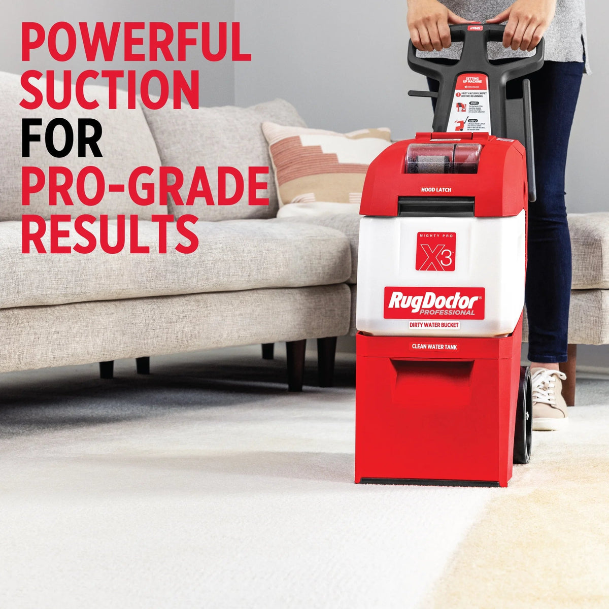 Rug Doctor X3 Commercial Carpet Cleaner, Pro Pet Pack With 48 oz Pet Cleaner - X3