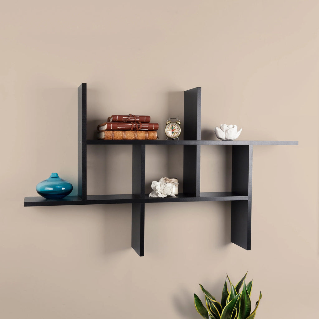 Cantilever Floating Wall Shelf, 24 x 5.75 x 40 in Laminated MDF