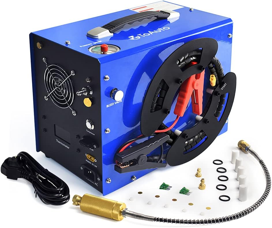 TOAUTO Portable PCP Air Compressor 4500 PSI / 30 MPa, 0.5 liters - A3