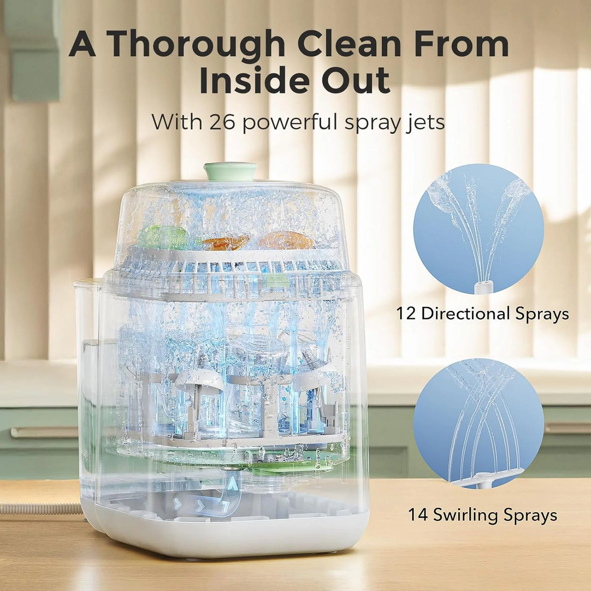Momcozy Baby Bottle Washer, Sterilizer & Dryer - All-in-One Cleaning Machine