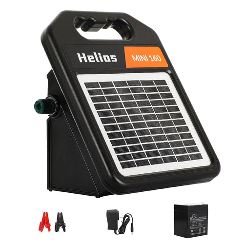 10 Miles Solar Electric Fence Charger with Day/Night Mode, 0.16J Portable Solar Fence Charger with Rechargeable Solar Panel for 24-Hour Uninterrupted Protection Electric Fence Energizer