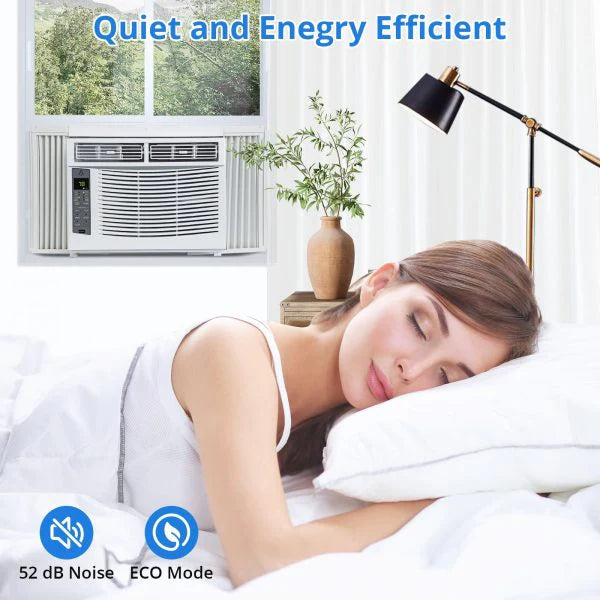 6,000 BTU 115V Window Air Conditioner With Reusable Filter - Cools Rooms Up To 250 Sq. Ft.