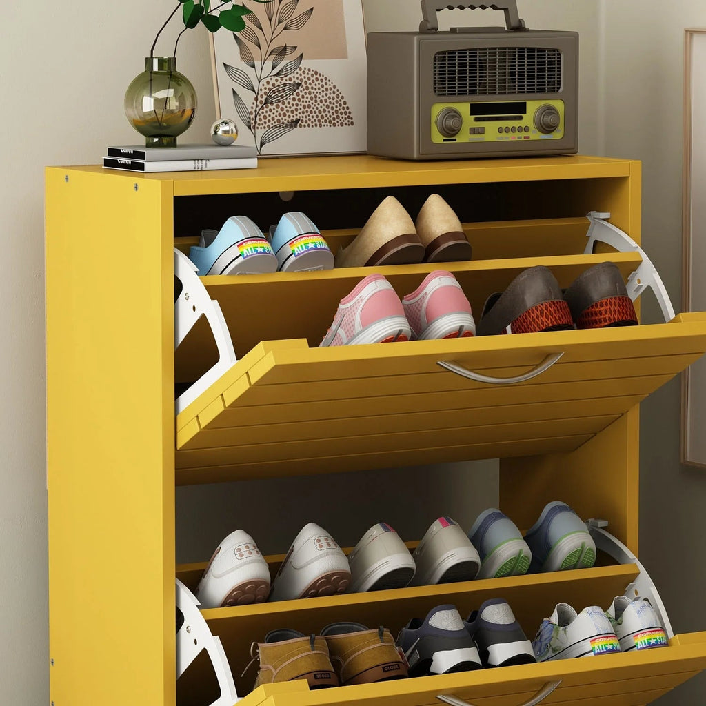 Modern Flip-Down Shoe Storage Cabinet
