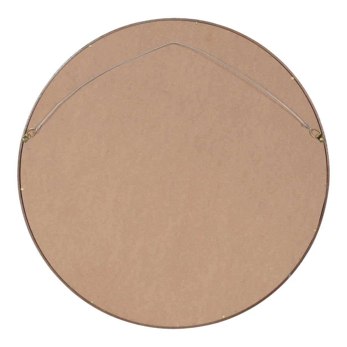 Round Wood Accent Wall Mirror With Modern Decorative Wooden Frame