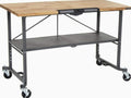 COSCO SmartFold Butcher Block Workbench, 700LB Capacity, Gray