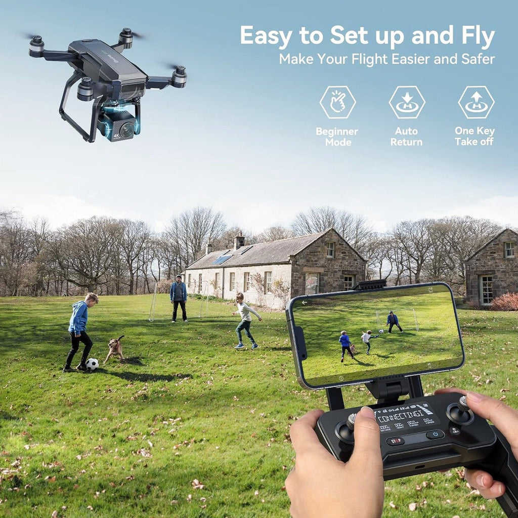 GPS Drones with Camera for Adults 4K Night Vision, 3-Aix Gimbal, 2Mile Long Range, 75Mins Flight Time Professional Drone with 3 Battery, Auto Return+Follow Me+Fly Around+Beginner Mode for Kid