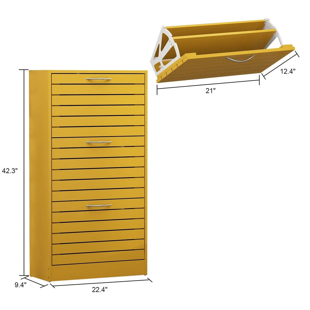 Modern Flip-Down Shoe Storage Cabinet