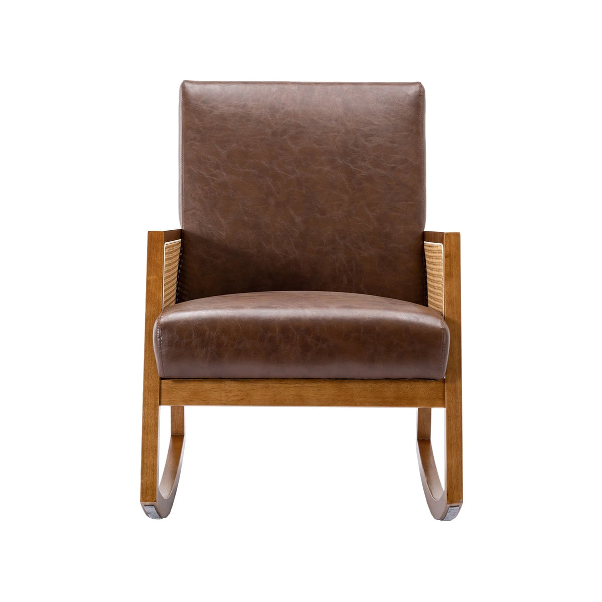 Upholstered Tall Back Gliding Rocking Armchair