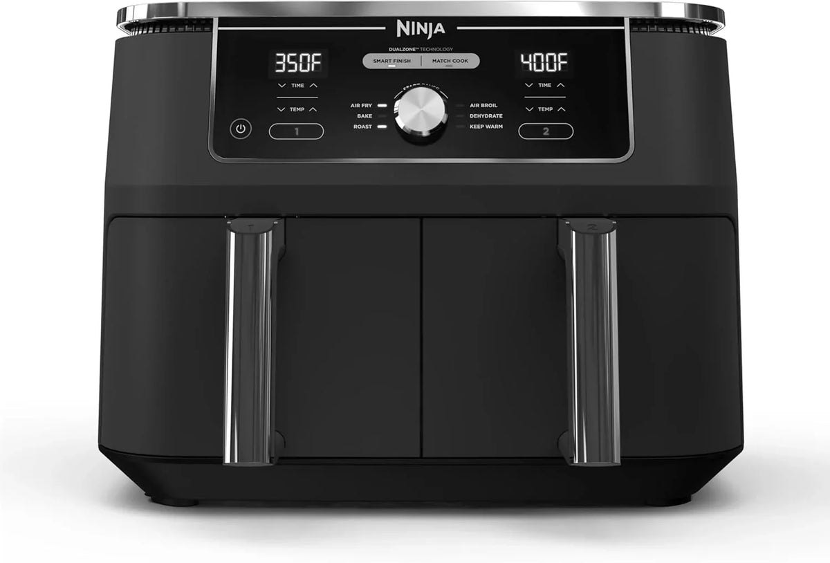 Ninja Foodi 10 QT 6-in-1 DualZone Smart XL Air Fryer, 2 Independent 5 QT Baskets, Grey - DZ550